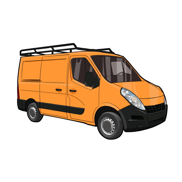 Miniature véhicule professionnel - Camionnette orange
